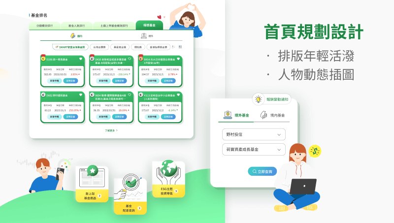 土地銀行 理財網 UIUX 網頁設計